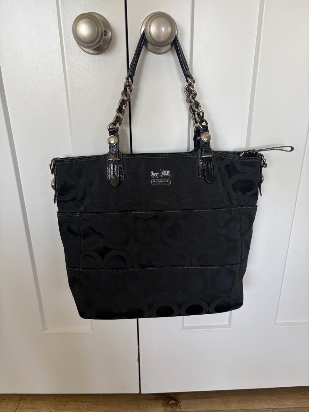 Coach Madison Signature Op Art Sateen Tote — Style 14138